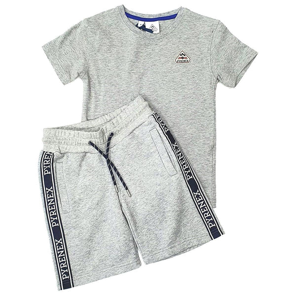 Mersey Sports - Pyrenex Boys 2Pc Shorts & T-Shirt Set Grey HBR001P0096 Arty