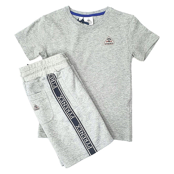 Mersey Sports - Pyrenex Boys 2Pc Shorts & T-Shirt Set Grey HBR001P0096 Arty