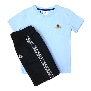 Mersey Sports - Pyrenex Boys 2Pc Shorts & T-Shirt Set Sky Blue HBR001P4228 Arty